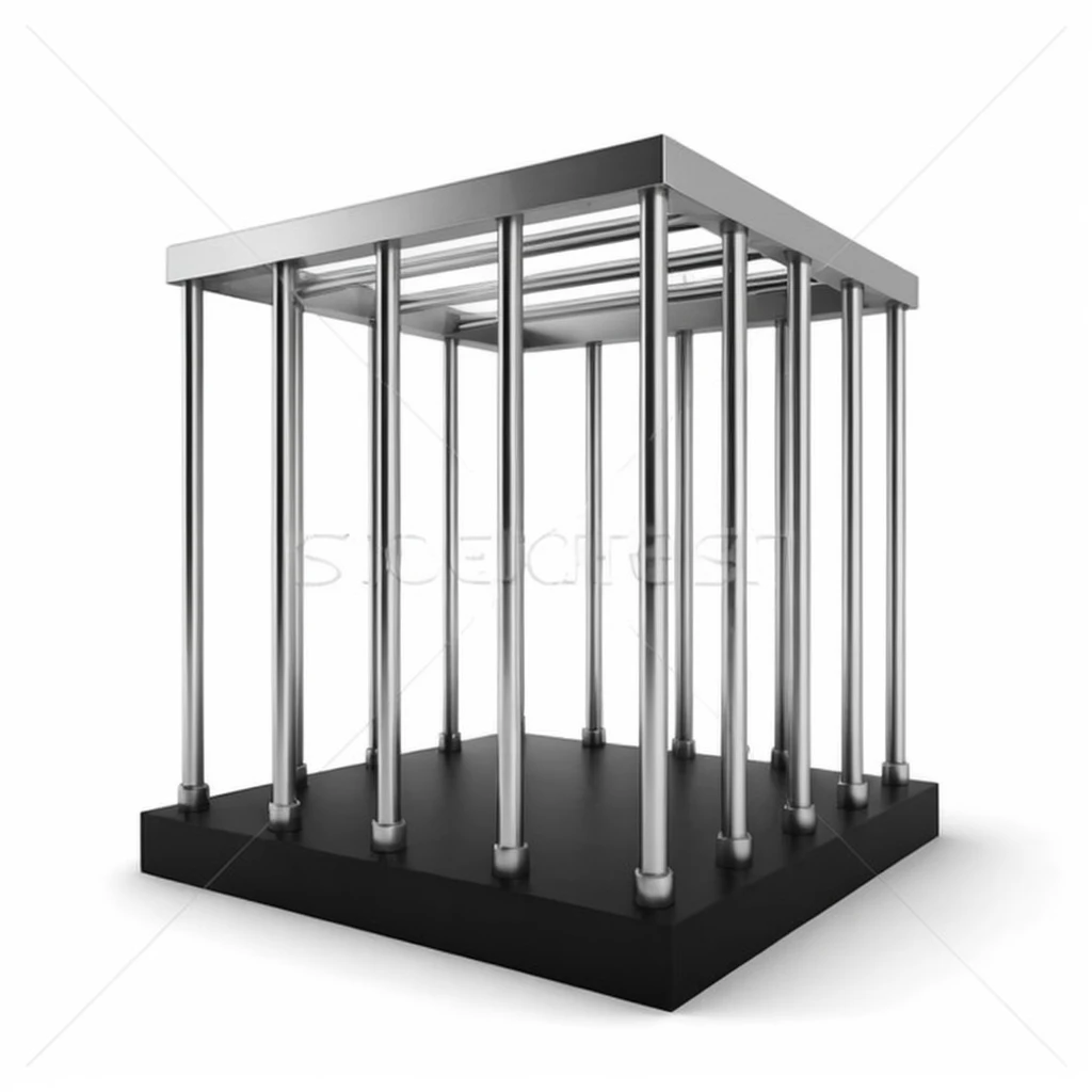 cage with transparent bottom.