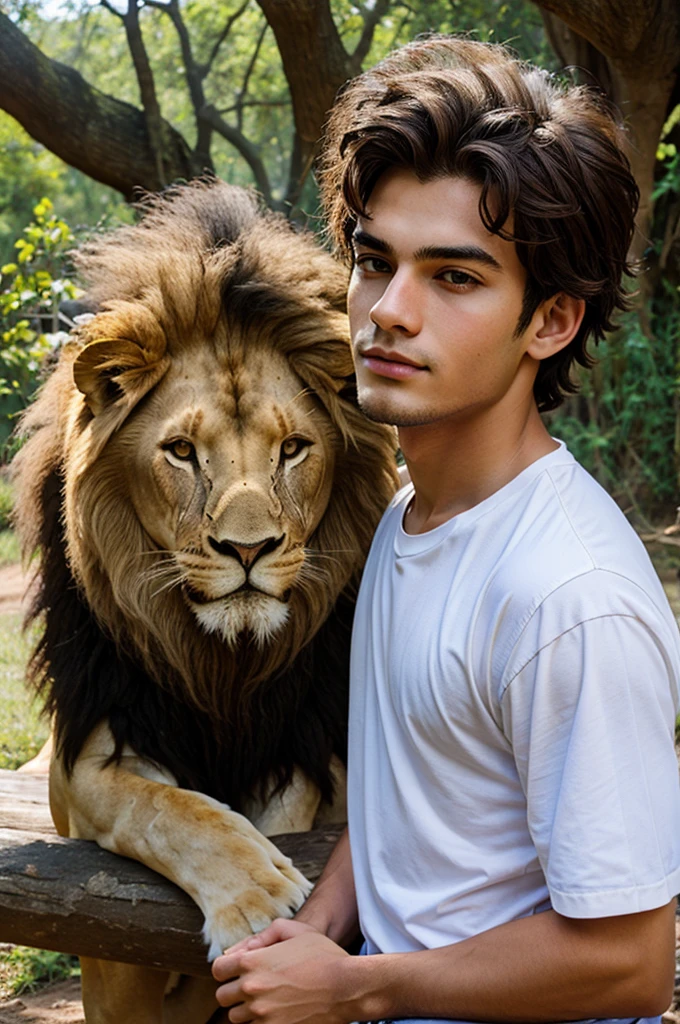 Boy with lion