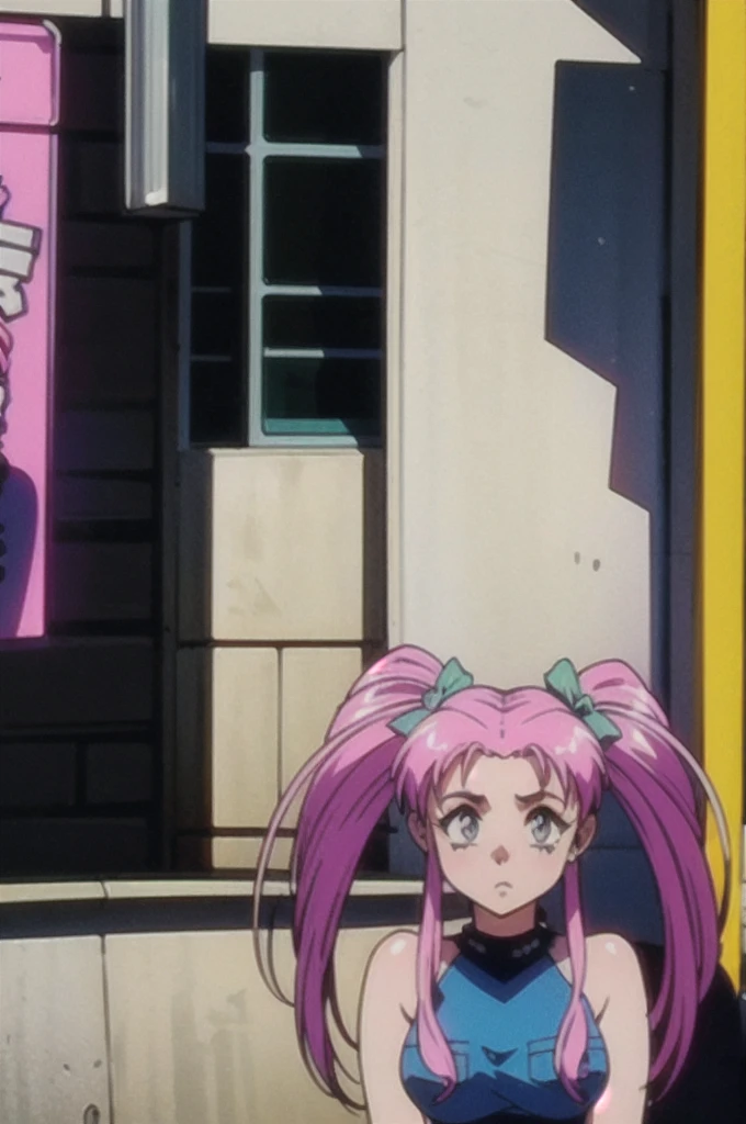 masterpiece, Highest quality, One girl, View your viewers, Super detailed, Urban graffiti, vibrant street art, Creative Expression, colorful, Long Hair, Twin tails, Pink Hair