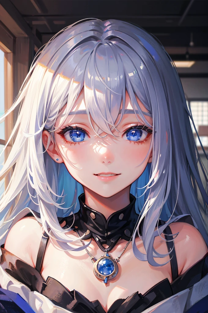 ((NSFW:1.4)) ((highest quality、High resolution、ultra detailed face, 8K、masterpiece:1.8))、dynamic angle、full body view 、wallpaper、1 girl、unparalleled beauty、ultimate beauty、super detailed face、delicate eyes、blue eyes, seductive smile、sexy look、shirtlift tease, looking at the camera、Depth of bounds written、light particles、side light、ponytail、silver hair、white hoodie、black panties, cute panties, cropped hoodie underboob, Exposed underboob, huge breasts, white stockings, Sneakers、slim、slender、Street park ,