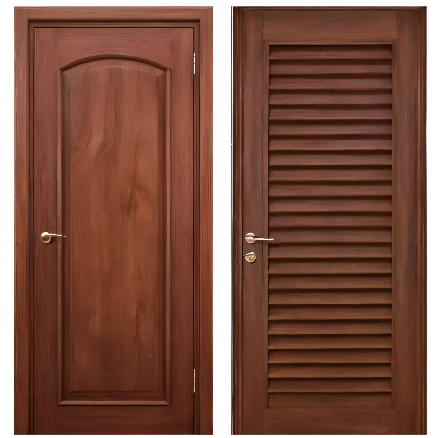 two wooden doors with shutters and a handle, doors, wood door, tall door, door, oak, 3 doors, many doors, doors to various bedrooms, in doors, various styles, composite, balcony door, round doors, rows of doors, indoor, bespoke, interior wood, mahogany wood, various sizes, doorways, doors to various living quarters, panels