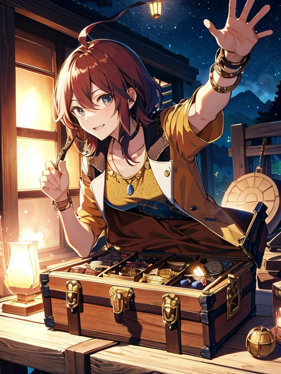 Treasure Chestを模倣したモンスター, mimic, (モンスター Treasure Chest), masterpiece, Highest quality, Treasure Chest, Dungeons,