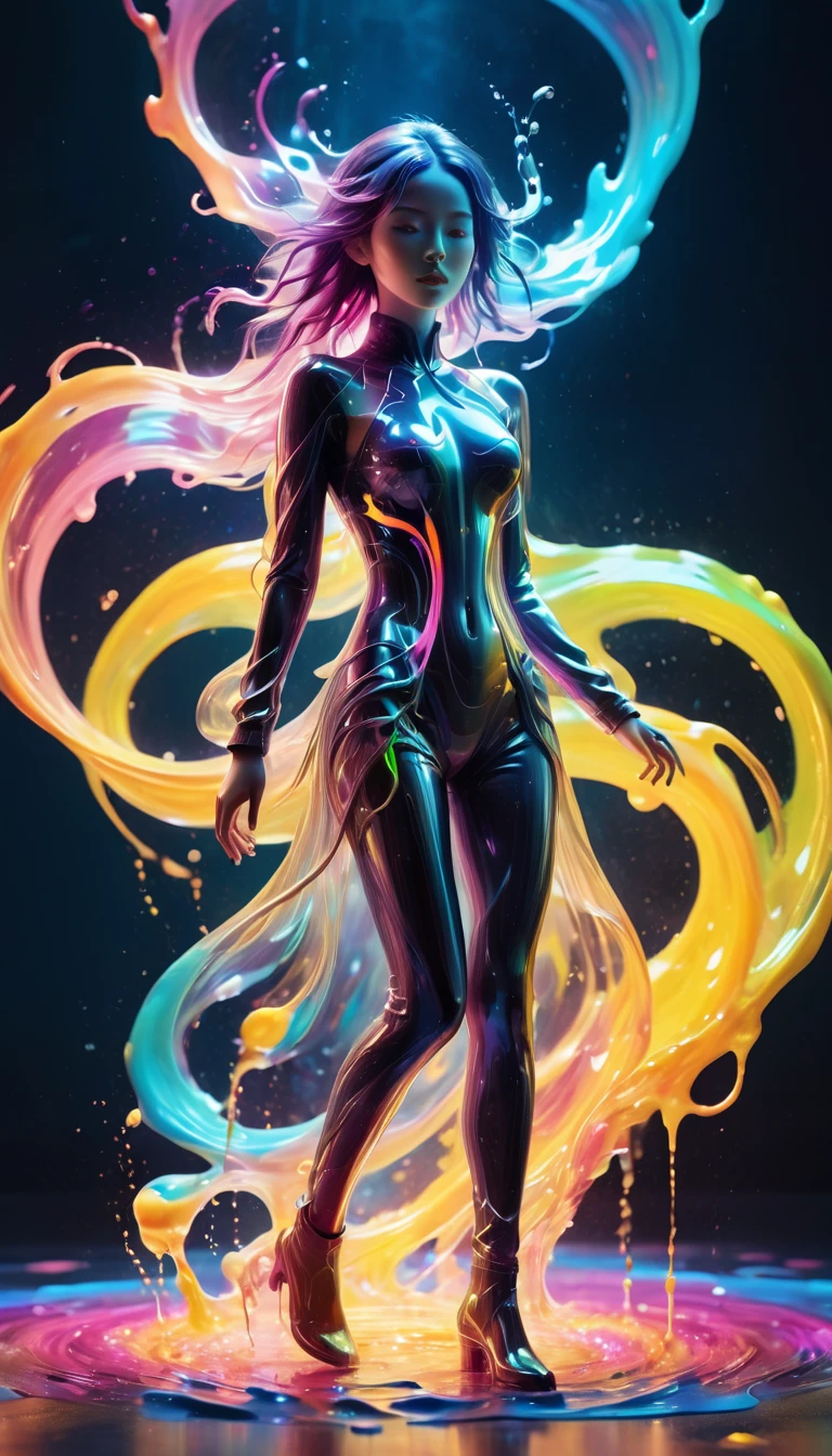 Rainbow Neon Cloud Deep Sea Fairy Bodhi Tree Woman