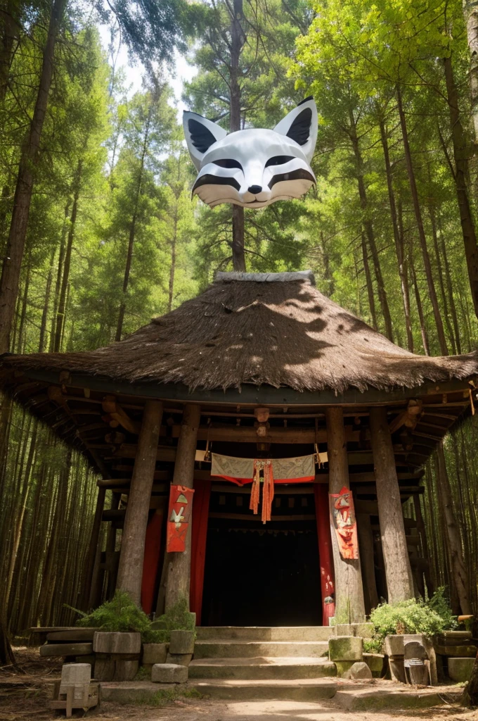 Fox mask boy　Shrine in the forest