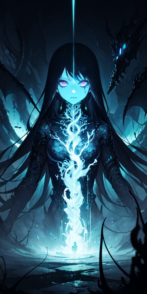 (intricate details), (****), eldritch, (nightmare), purple, (teal:1.1), (black:0.9), insane, horror \(theme\), glow, glowing eyes