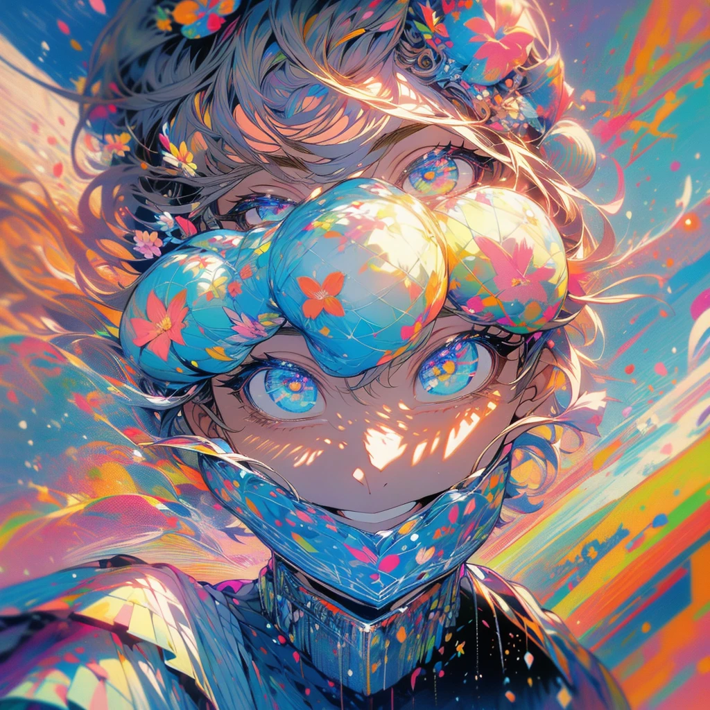 masterpiece, Highest quality, One girl, alone,camisole , Shorts, In town、View your viewers, Tilt your head, flower、Thighs、Blonde、