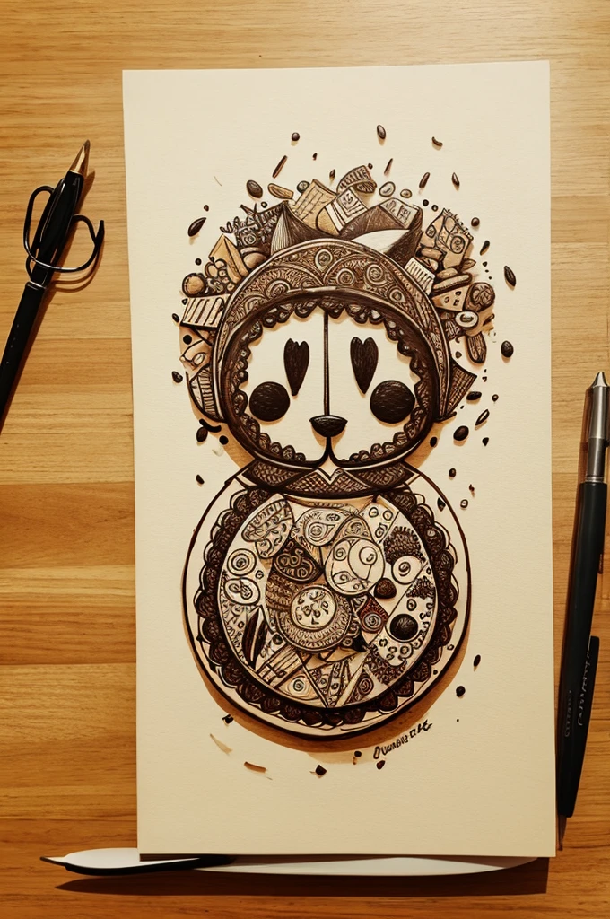 food doodle art