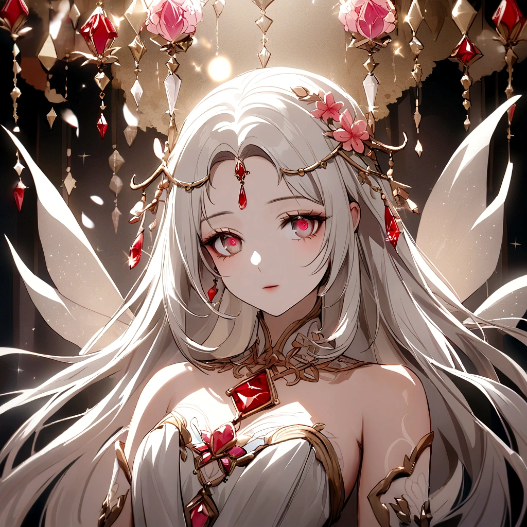 Ymir possesses an ethereal beauty, with her flowing white hair and captivating ruby eyes that sparkle like precious gemstones. Her frame exudes a delicate grace, reminiscent of a fairy from a timeless tale. Her porcelain skin, as smooth as a peach blossom, enhances her pure and innocent allure.
Even amidst a crowd, Ymir stands out like a rare gem, evoking the image of pristine snowflakes, captivating and enchanting. Her beauty transcends her physical appearance, radiating a gentle warmth and kindness that touches the hearts of those around her.