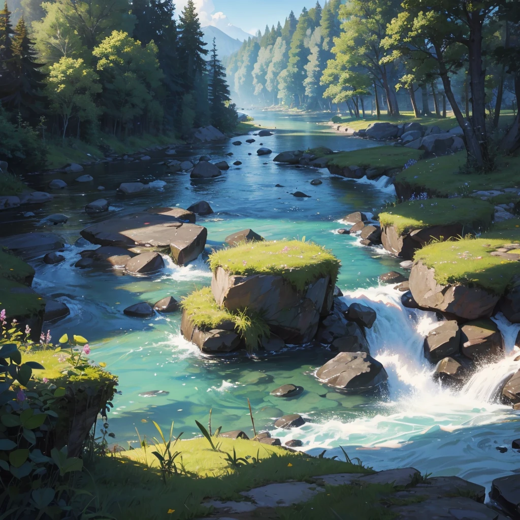 view of magical river full of rune