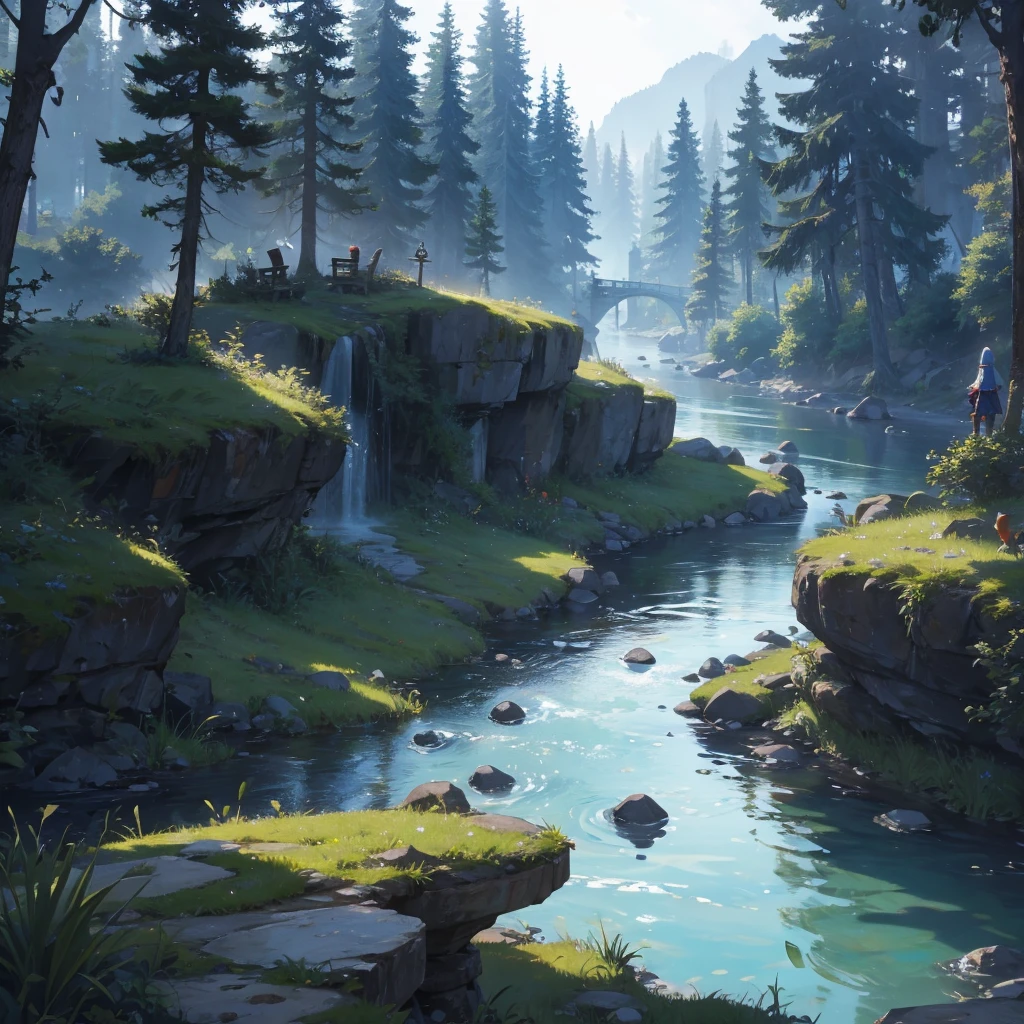 view of magical river full of rune
