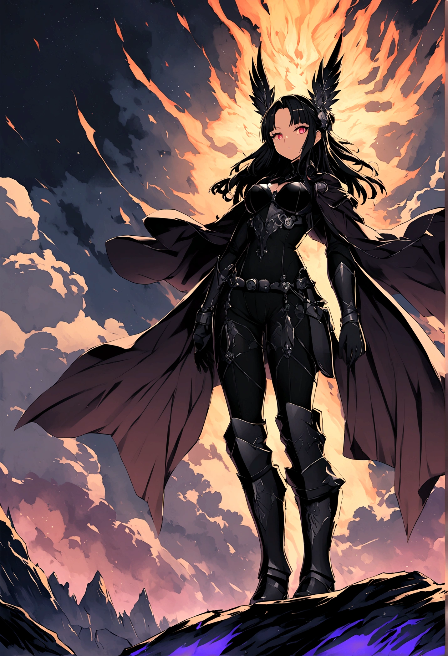 Create an image of an Adventurer from norath level one hundred, darkelf shadow knight,