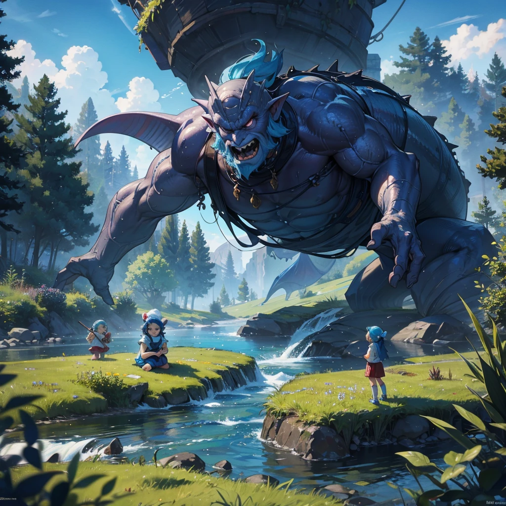 water dwarf creature in the river