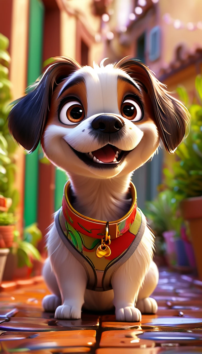 cartoon dog, adorable digital painting, dog, cute dog, cartoon, looking at viewer, cute eyes, hands, cartoon, clothes