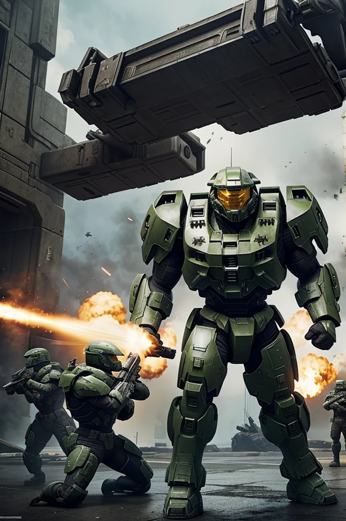 Phalanx CIWS but with brutes from halo universe style