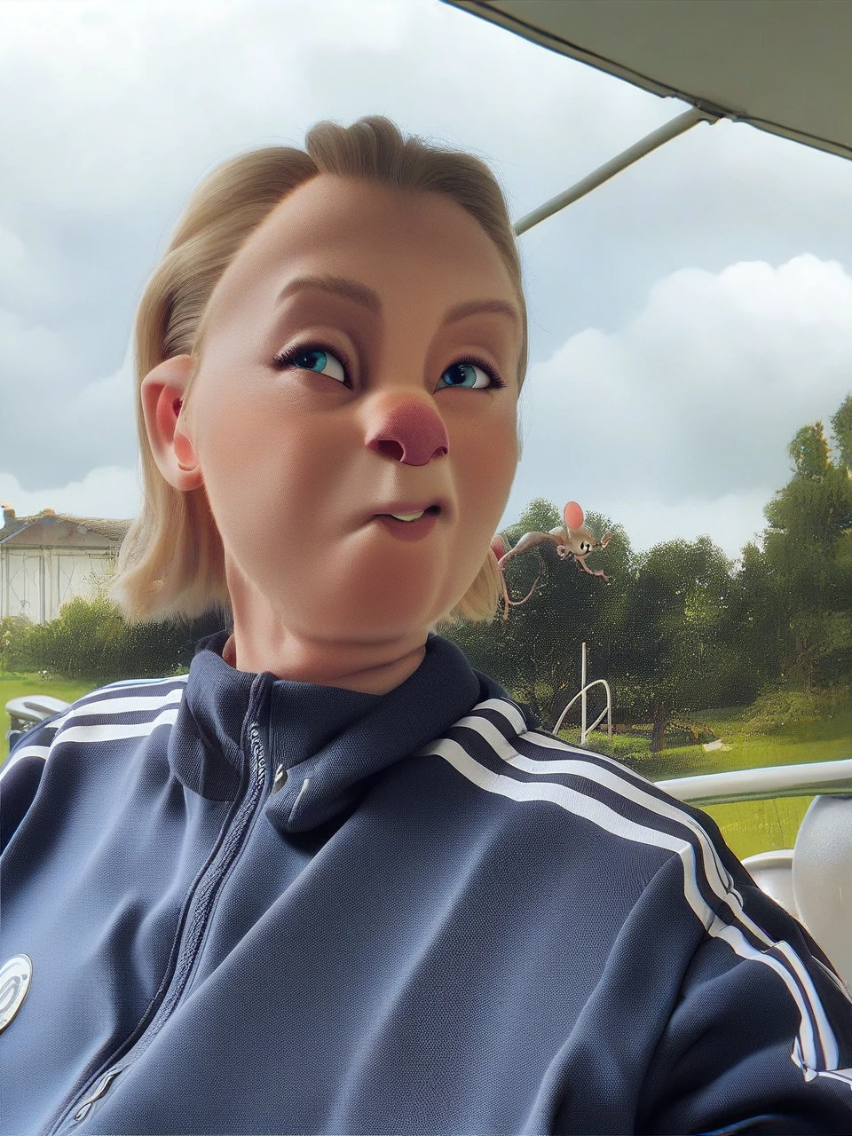 score_9, score_8_up, score_7_up, score_6_up, score_5_up, score_4_up, anthro mouse gadget hackwrench, blonde hair
