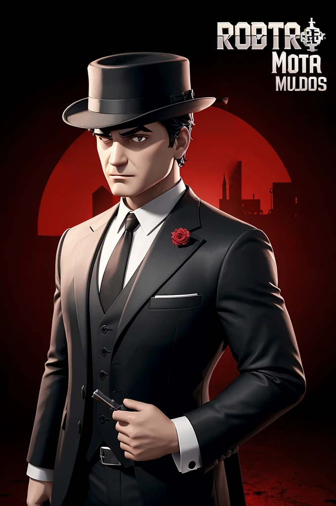 create a cover for my roblox game with a mafia theme mixed with ?????? mystery