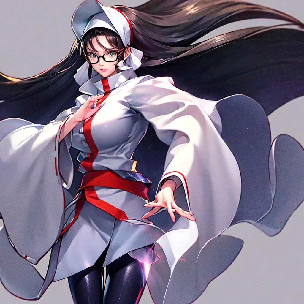 japanese clothes, black pants, buttons, wide sleeves, white sleeves, white headband, big breast
cropped jacket, yellow jacket, black pants, white top, eyewear on head
white swimsuit, hat