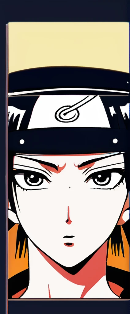 Naruto manga eslito, a girl with long black hair with bangs