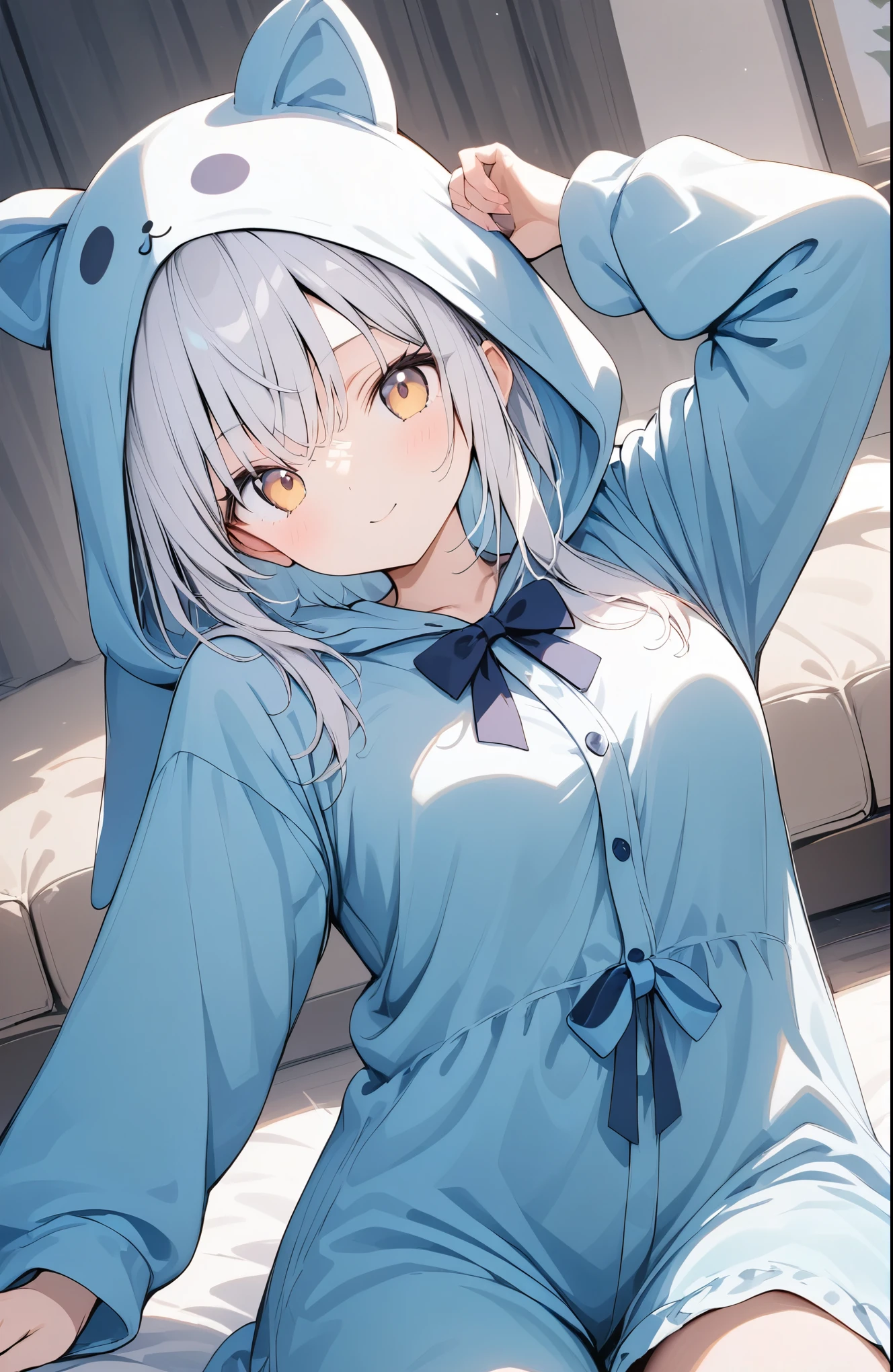 超High resolution, Attention to detail, high quality, High resolution, 最high quality, 4K, 8K, Awards、(Kigurumi Pajamas)、(Pose for the camera:1.3),cute