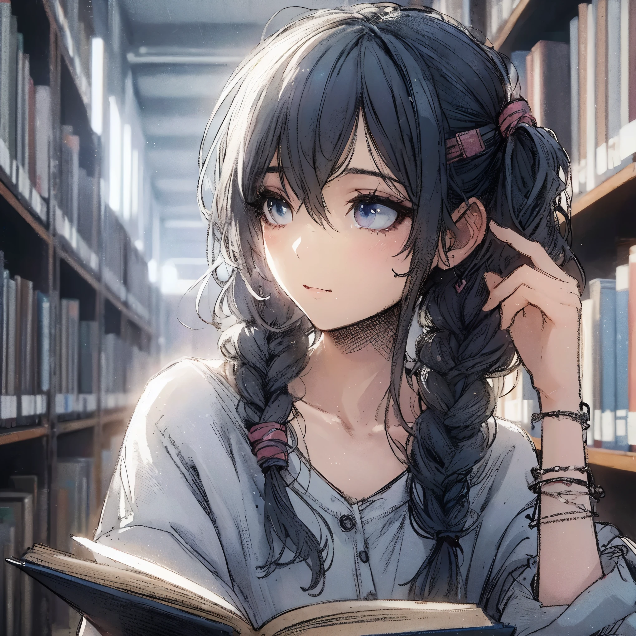 Official art using high-quality hand-drawn watercolor sketch techniques. (best quality,4k,8k,highres,masterpiece:1.2),ultra-detailed,beautiful detailed eyes,A girl with beautiful eyes, everyone, beautiful anime girl, cute anime girl, smooth anime art, anime style, elegant colors, soft lighting, delicate beautiful wet eyes, very coquettish, (beautiful large breast:1.2), (correct hands:1.2),