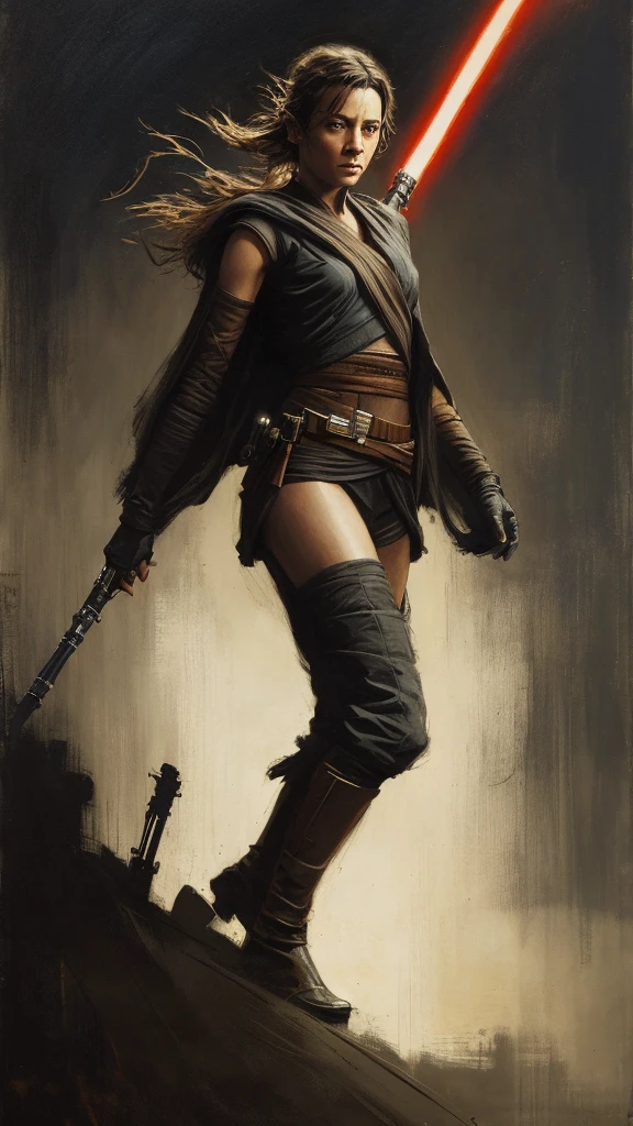 A Star Wars Jedi Grandmaster in the style of Mark Demsteader