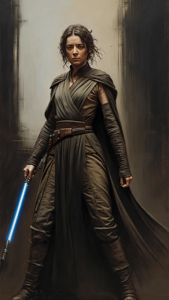 A Star Wars Jedi Grandmaster in the style of Mark Demsteader