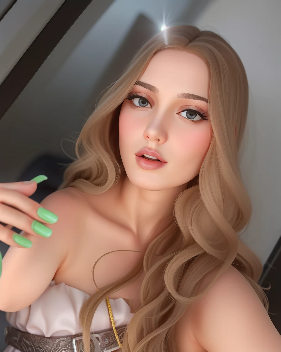 there is a woman with long hair and a tie on, moleksandra shchaslyva, julia gorokhova, angelina stroganova, alina ivanchenko, anastasia ovchinnikova, viktoria gavrilenko, sofia emelenko, Aleksandra Waliszewska, full - face close - up portrait, maria panfilova