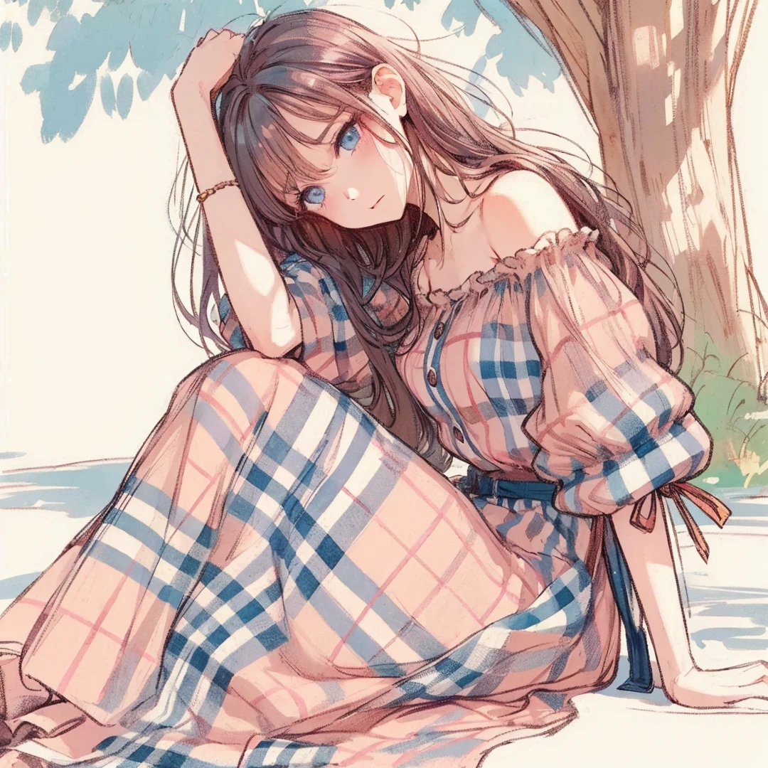 Official art using high-quality hand-drawn watercolor sketch techniques. (best quality,4k,8k,highres,masterpiece:1.2),ultra-detailed,beautiful detailed eyes,A girl with beautiful eyes, everyone, beautiful anime girl, cute anime girl, smooth anime art, anime style, elegant colors, soft lighting, delicate beautiful wet eyes, very coquettish, (beautiful large breast:1.2), (correct hands:1.2),