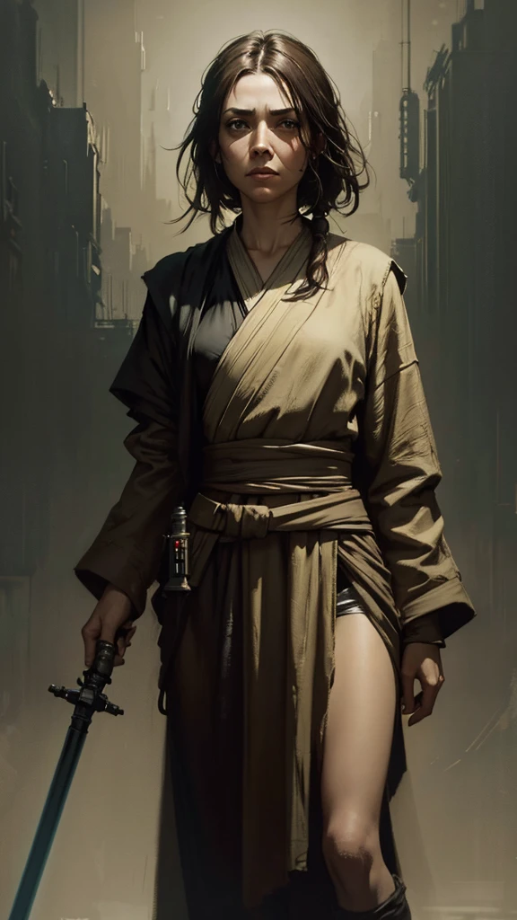 A Star Wars Jedi Grandmaster in the style of Mark Demsteader