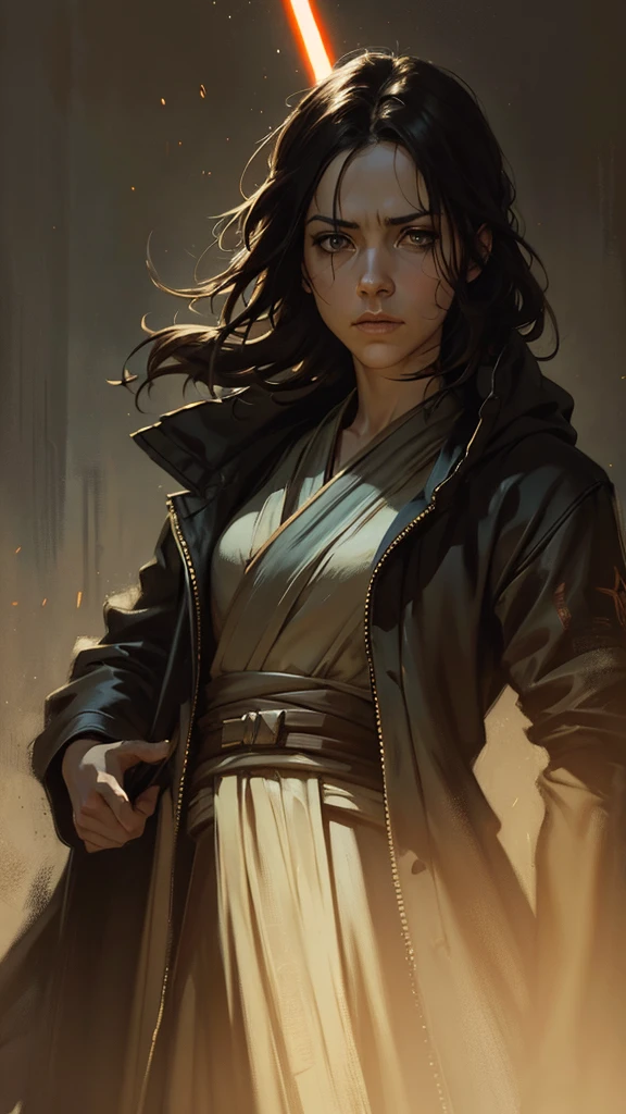 A Star Wars Jedi Grandmaster in the style of Mark Demsteader