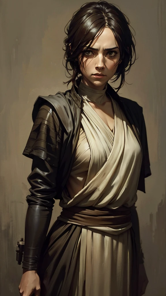 A Star Wars Jedi Grandmaster in the style of Mark Demsteader