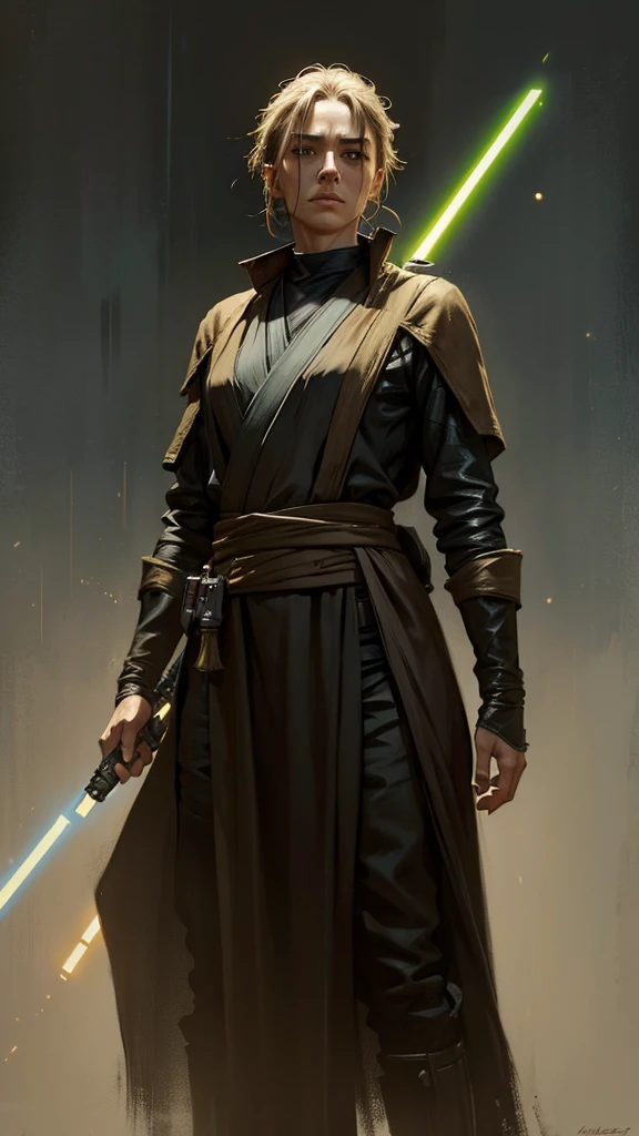 A Star Wars Jedi Grandmaster in the style of Mark Demsteader