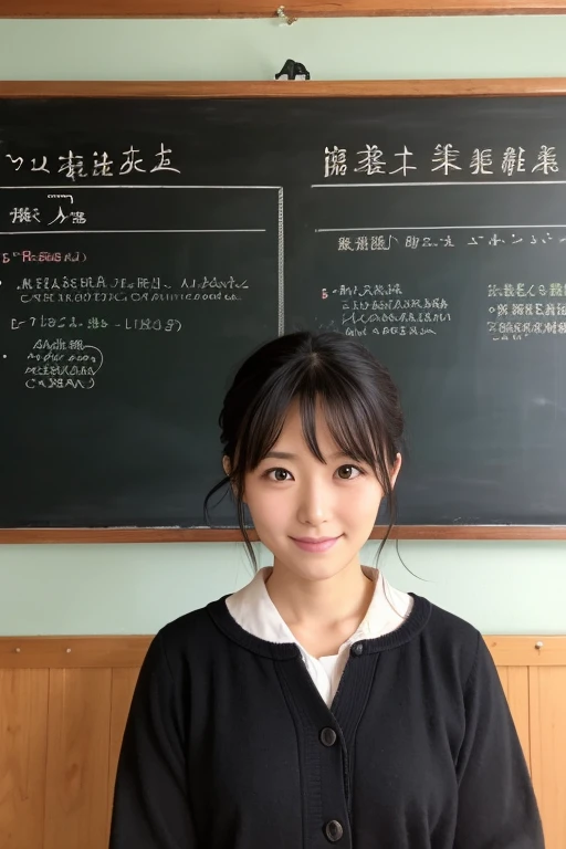 Beautiful older sister,30 years old,Japanese Language Teacher,blackboard,