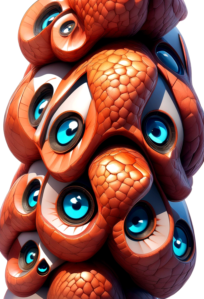 a close up of a squid on a white background, an illustration of, by Thomas Dalziel, shutterstock, rasquache, sharp high detail illustration, full color illustration, realistic highly detailed, underside, high detail illustration, reddish, computer generated, batoidea shape