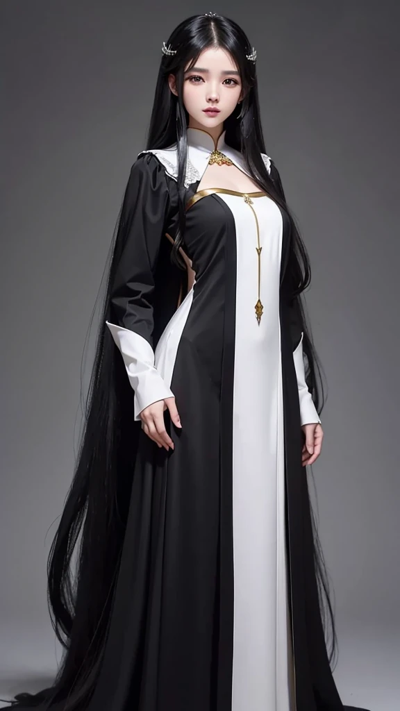 สาวสวยTwo meter long hair, long black hair, suitผู้หญิงwhite, (dress up as a woman&#39;suit, business woman&#39;suit, white), (suitผู้หญิงwhite), (เสื้อเชิ้ตwhite), (Thai women&#39;short black tie), (military rank insignia), (Short pencil skirtwhite), tight, (Dynamic posts), full body, (big breasts, thin body, small waist, hips raised, small thighs, Long legs), A gigantic rift, รองเท้าhigh-heelsสีดำ, (Short pencil skirt, white), (Wearing a white businessuit, สูทbusiness womanwhite), tight, military regalia, เสื้อwhite, กระโปรงwhite, Two suit buttons, Two meter long hair, suitเข้ารูป, เสื้อสูทwhiteทรงธรรมดารัดรูป, black shoes, high-heels, high-heelsสีดำ,