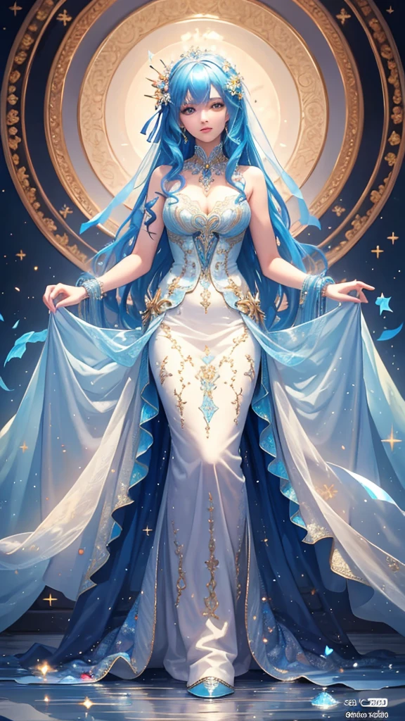 ((highest quality)), ((masterpiece)), (Get used to it), Perfect Face , beautiful girl , mermaid , Mid-chest , Long and beautiful hair , 