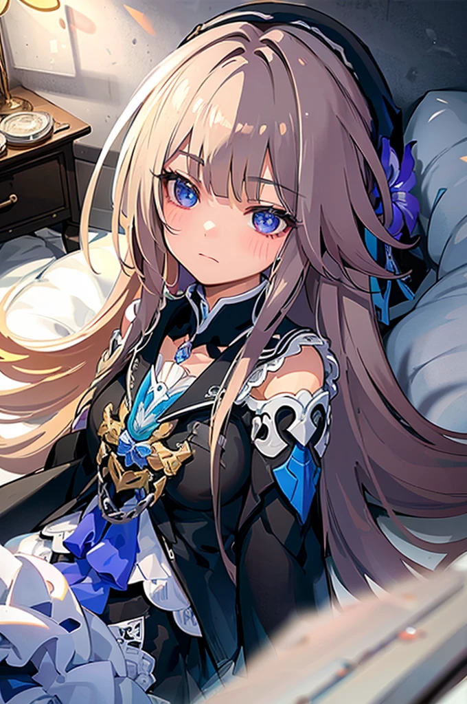 (Sleeping,Lying,Masterpiece, Top Quality, Top Quality, Official Art, Beautiful, Aesthetic:1.2), (1 girl), Highly Detailed Eyes, (Jittery Eyes), Most Detailed, (Perfect Face), Lustrous Skin, High Resolution,