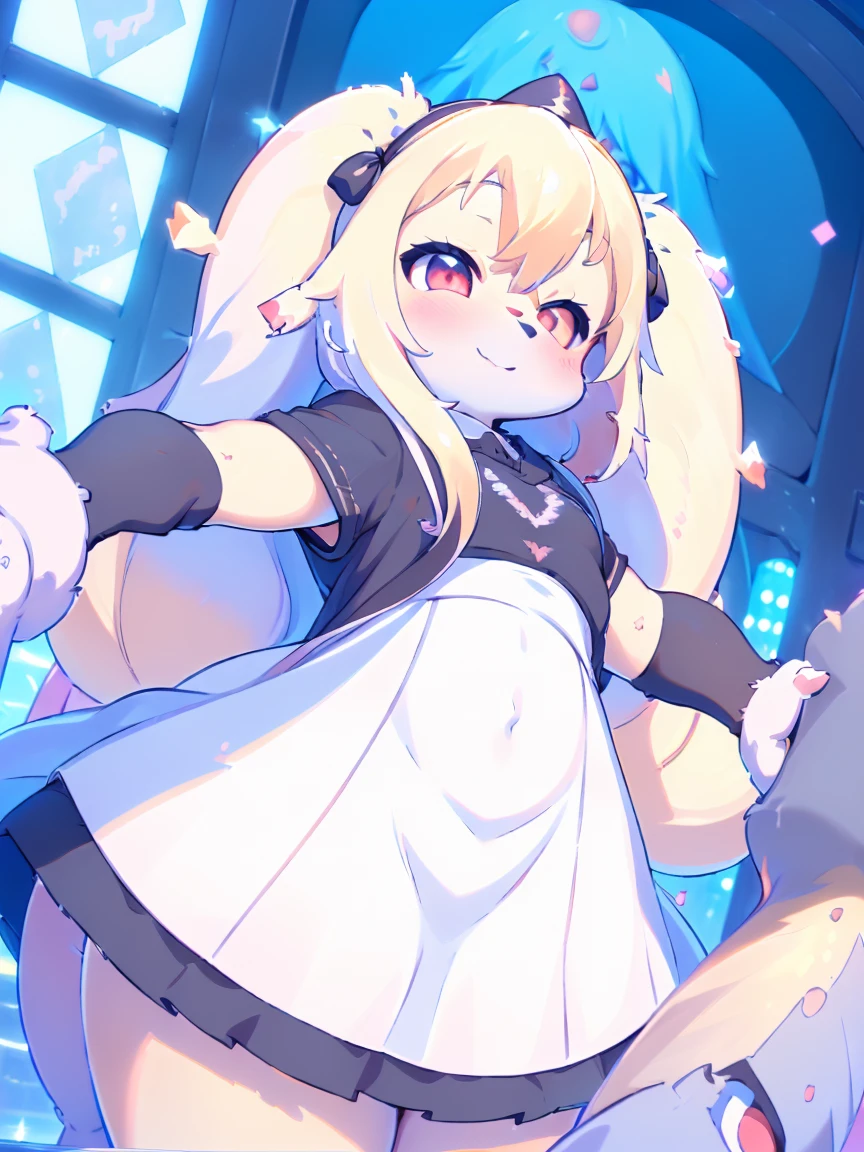 ((Furry ear:1.3)),((Little:2.5)),(White dress and frills:1.5),((very large bust size:1.8)),(Fluffy tail:1.5),(Lift up your skirt:1.5),(Pop Art:1.8),(Chubby:1.5),((looking at the camera:1.5)),(Furry foot:1.5),(Sparkling deep blue big eyes:1.7),(Round eyebrows:1.5),(Fisheye Lens:1.5),(Laughing with your mouth open:1.5),((on a hill overlooking the lake:1.5)),(Wolf's tail),((Long Hair:1.7)),Furry,(Large black ribbon:1.5),(Removed clothes:1.5),(Highest quality,4K,8K,High resolution,masterpiece:1.2), Very detailed, (Realistic,Realistic,Realistic:1.37), High resolution, 超High resolution, studio lightning, ultra-fine goodinting, Sharp focus, Physically based rendering, extrine detail description, Professional, Bright colors, Bokeh, (in) you bring, landscape, photograph, Concept Artist (style), (and) vibrant color goodlette, (good) soft lighting. jewelry,(露出した胸and女性器:2.5),(服を脱いin裸になる:2.5),(Spread your legs:2)