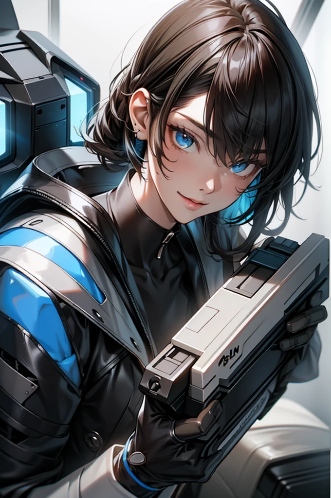 ((Highest quality)), ((masterpiece)), (Very detailed:1.3), 3d, beautiful (cyber punk:1.3)(((Male hacker))),, Mohawk hairstyle, Back to viewers, Thick Hair, Work with computer terminals, Head-mounted display, Computer Server, LCD screen, Fiber Optic Cable, Company logo, High resolution (High Dynamic Range), Ray Tracing, NVIDIA, Super Resolution, Unreal 5, Scattered beneath the surface, PBR Textures, Post-processing, Anisotropic Filtering, Depth of written boundary, Maximum sharpness and sharpness, Multilayer Texture, Albedo and highlight map, Surface Shading, Accurate simulation of light-matter interactions, Perfect Proportions, Octane Rendering, Duotone Lighting, Low ISO, White balance, Three-part method, wide aperture, 8K RAW, Efficient Subpixel, Subpixel Convolution, Luminous Particles, Dynamic pose