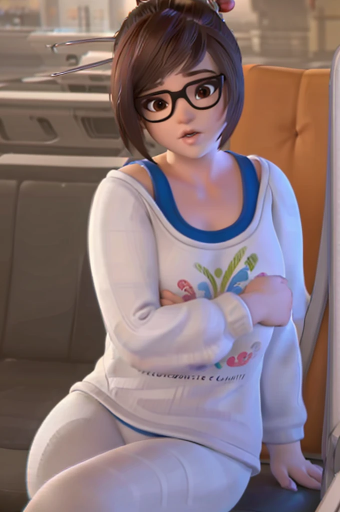 realistic, realism, photorealism, photo-realistic, high contrast, (photorealistic:1.4), 8k high definition detailed realistic,  (best quality, masterpiece:1.2),  photon mapping, radiosity, physically-based rendering, best quality, highly detailed, 1girl, owmei, hoodie, ((upper body)), pajamas, sitting, couch, leg spread, ((chubby body)), ((chubby belly))