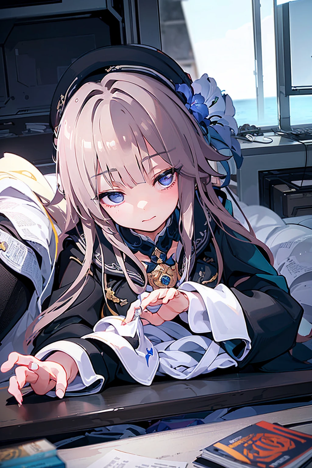 (Sleeping,Lying,Masterpiece, Top Quality, Top Quality, Official Art, Beautiful, Aesthetic:1.2), (1 girl), Highly Detailed Eyes, (Jittery Eyes), Most Detailed, (Perfect Face), Lustrous Skin, High Resolution,