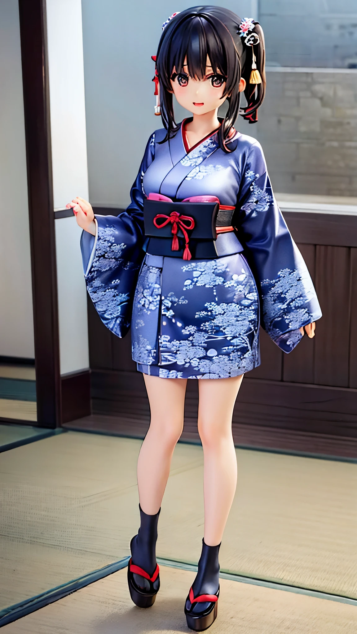 High-detail images Japanese style cute girl Full Body Shot front