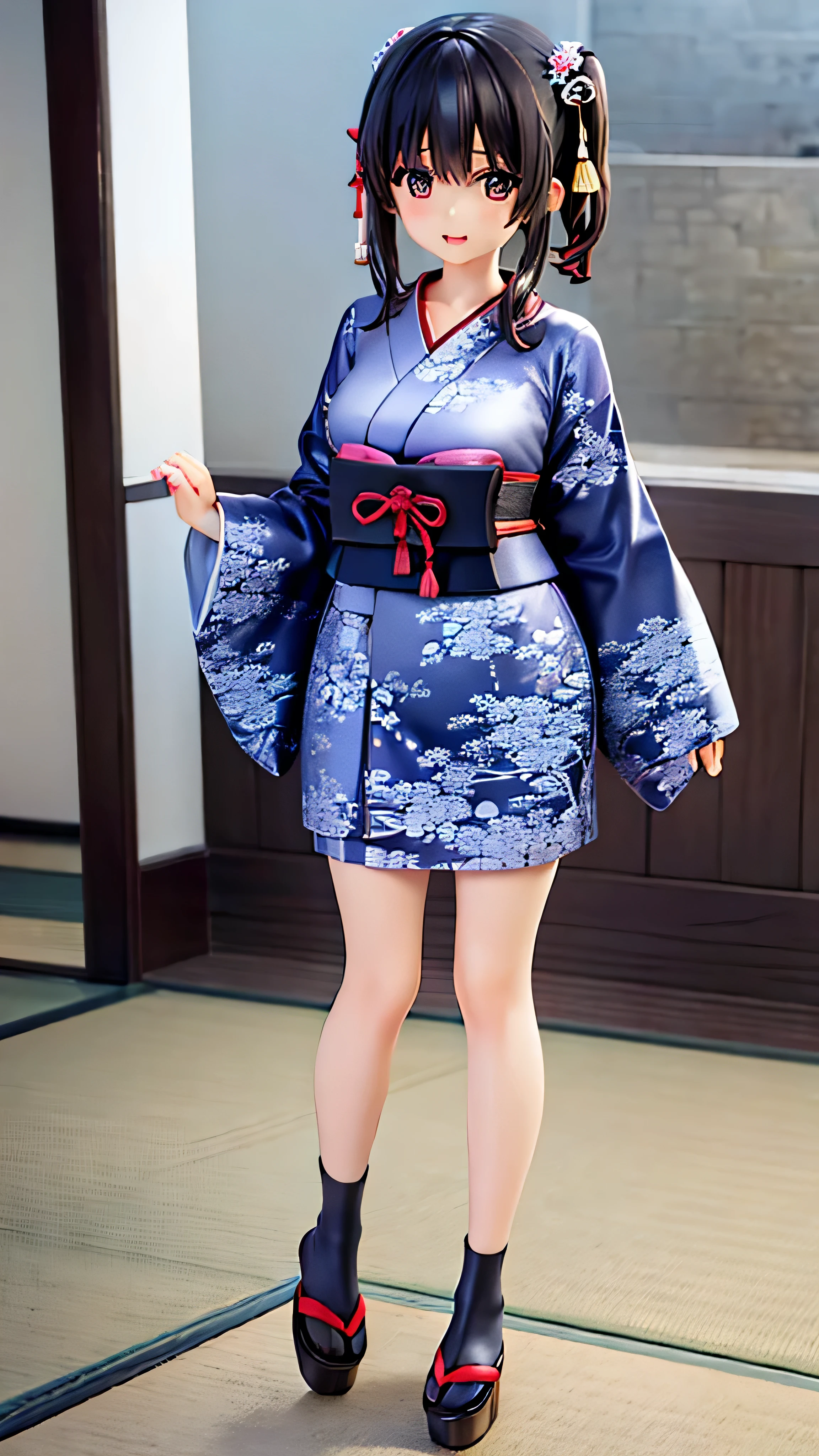 High-detail images Japanese style cute girl Full Body Shot front