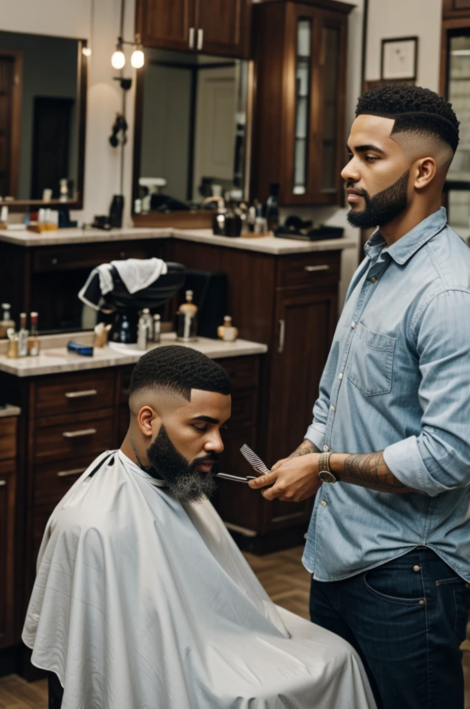 Imagine an old barber