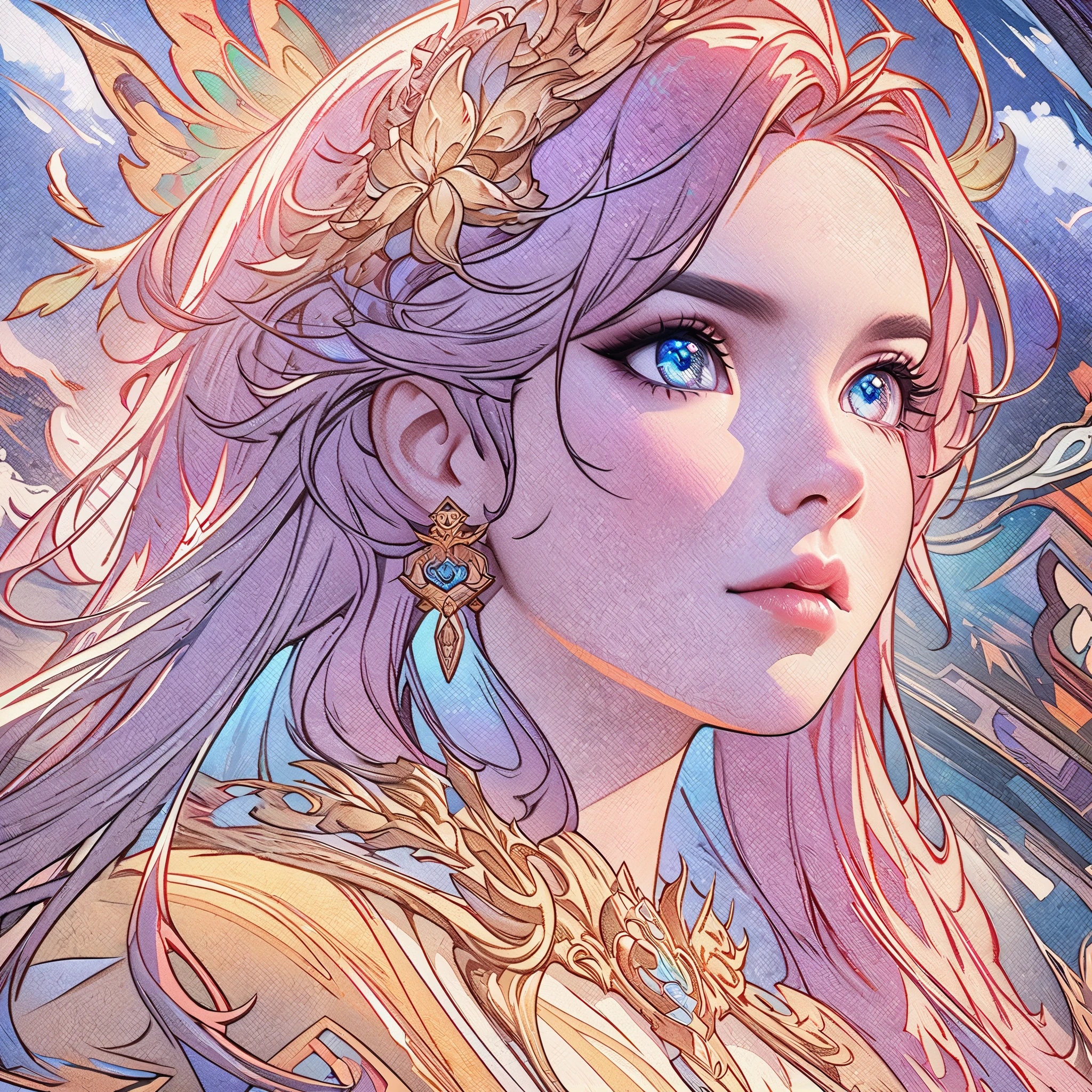 anime aestetics, a close up of a woman with red hair and a yellow dress, beautiful character painting, beautiful digital illustration, beautiful digital artwork, stunning digital illustration, beautiful digital painting, cute detailed digital art, gorgeous digital painting, beautiful fantasy art portrait, fantasy art style, 4k highly detailed digital art, alena aenami and artgerm, detailed painting 4 k