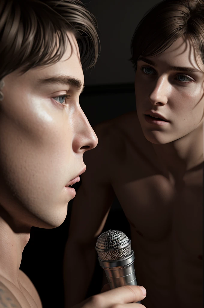 realistic detailed portrait of a 19 year old naked boy, erect penis, a female teacher scolding the boy in the school, the teacher pointing at the boy, the teacher watching the boy masturbating, dramatic lighting, highly detailed, cinematic, photorealistic, 8k, intricate details, chiaroscuro lighting, hyper realistic, volumetric lighting, physically-based rendering, dramatic shadows, dramatic lighting, dramatic atmosphere, photorealistic, ultra detailed, hyperrealistic, intricate details, 8k resolution