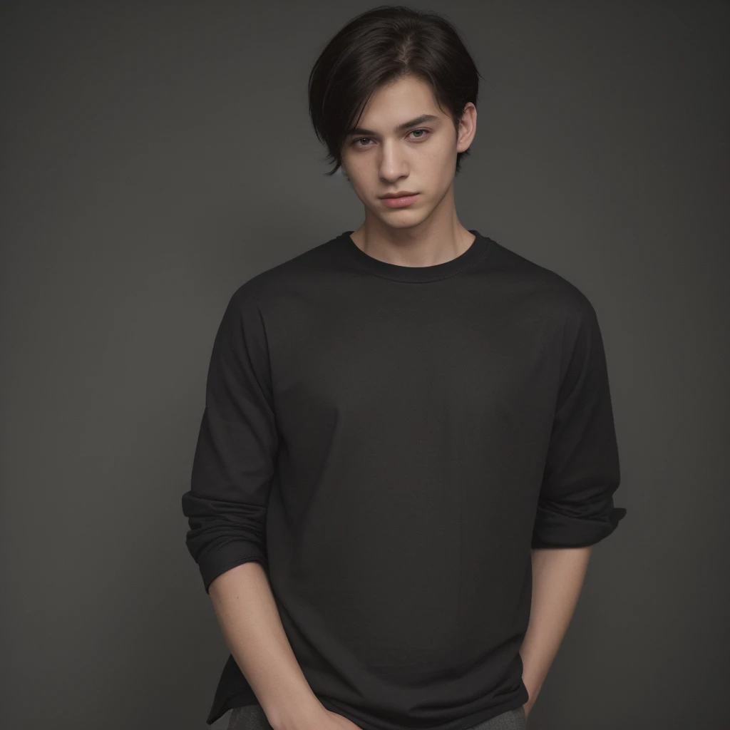 Boy with black shirt