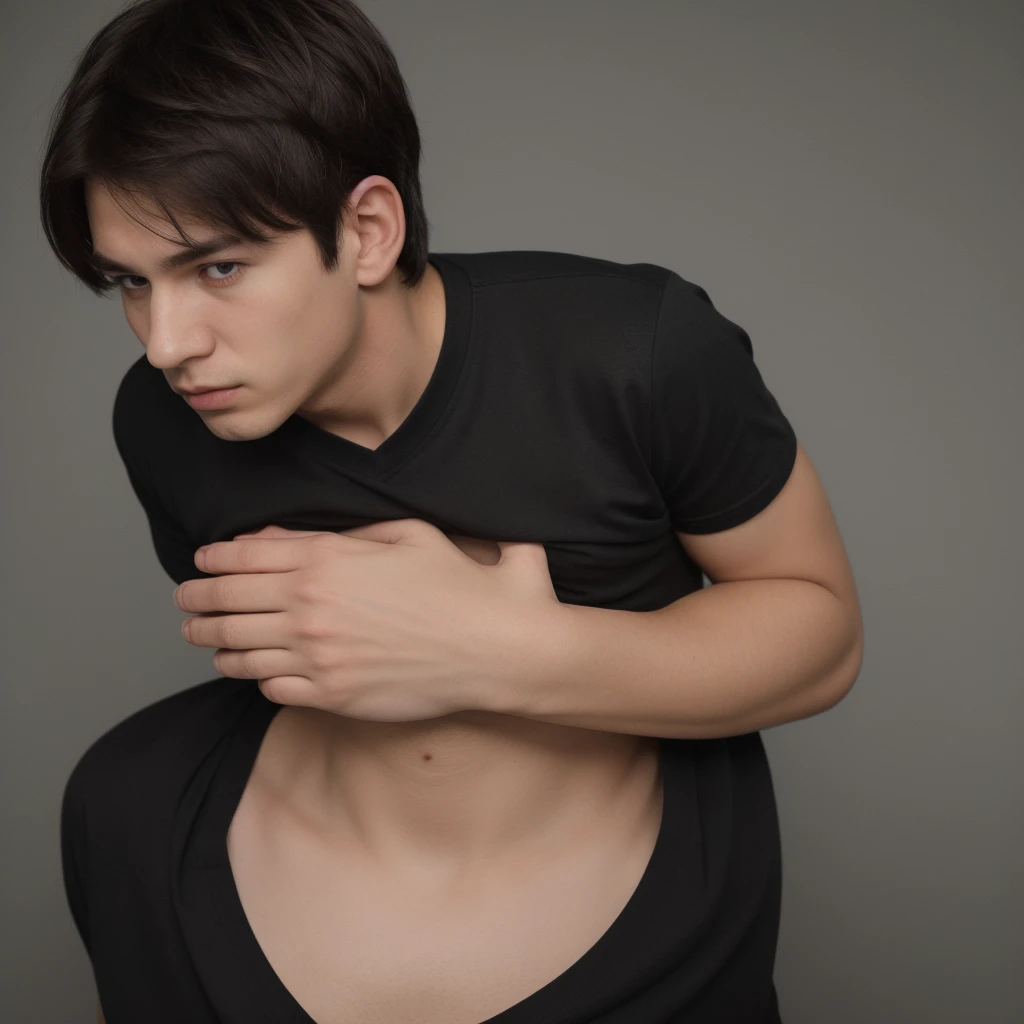 Boy with black shirt