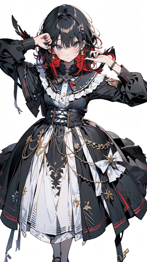 
leaning front with hands out in the air,girl from upper view、(masterpiece, highest quality, official art:1.2), (flat color:1.5),looking at the viewer,1 girl,alone, white background, ,(2d:1.5) ,whole body、Masterpiece、Popular on pixiv、Girl、dress、bouquet、sight、disorganized, absolute resolution, incredibly disorganized, High resolution, Looking at this、stare