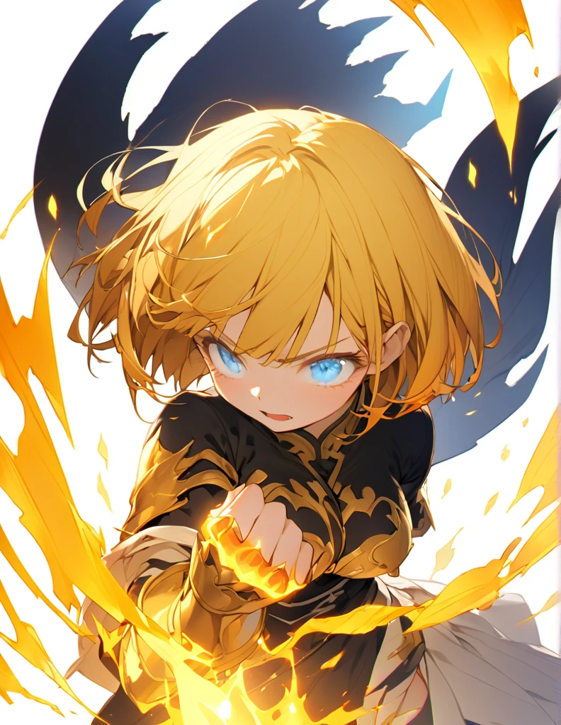 傑作
A girl fighting with golden flames (Short Bob Hair:1.4),(blue eyes)glowing flame big tits golden flame on fist Perfect Fingers